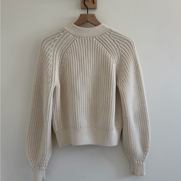 Everlane Cream Button-Up Cardigan - Picture 4 of 7